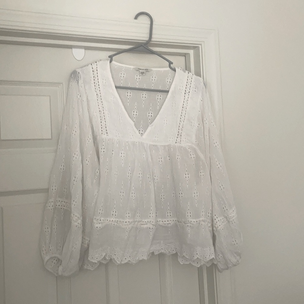 American Eagle outfitters white blouse size medium